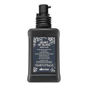 Davines Heart Of Glass Sheer Glaze Brightening Thermal Fluid öblítés nélküli ápolás festett, vegyileg kezelt és szőkített hajra 150 ml kép