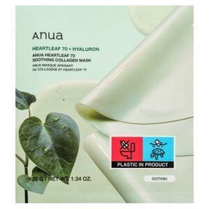 Anua Heartleaf 70 + Hyaluron nyugtató és frissítő maszk Soothing Collagen Mask 4 x 38 g kép