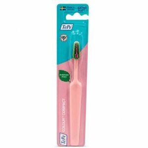 TePe Colour Compact fogkefe Extra Soft Toothbrush Light Pink kép