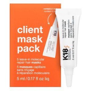 K18 Client Mask Pack öblítés nélküli ápolás a hajszálak erősítésére 5 x 5 ml kép