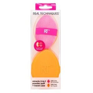 Real Techniques Miracle 2-in-1 Powder Puff + Travel Case smink szivacs kép
