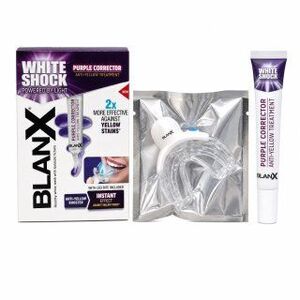 BlanX White Shock Purple Corrector fogfehérítő készlet Anti-Yellow Treatment + LED 20 ml kép