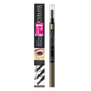 Eveline Brow Styler Multifunction 3in1 Szemöldökformázó készlet 01 Medium Brown kép
