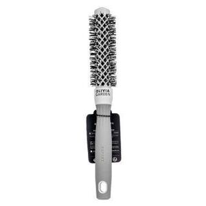 Olivia Garden Expert Blowout Shine Round Brush White & Grey 20 mm hajkefe kép