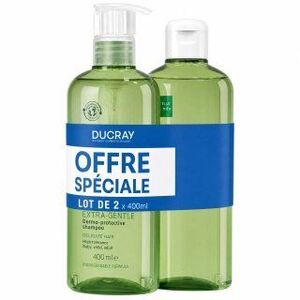 Ducray Extra-Gentle Dermo-Protective Shampoo védő sampon érzékeny hajra 2 x 400 ml kép