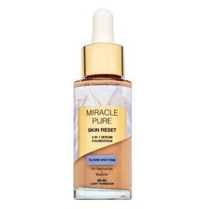 Max Factor Miracle Pure Skin Reset 2in1 Serum Foundation folyékony make-up az arcbőr megújulásához 60-80 Light to Medium 30 ml kép