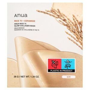 Anua Rice 70 + Ceramide frissítő gélmaszk Glow Collagen Mask 4 x 38 g kép