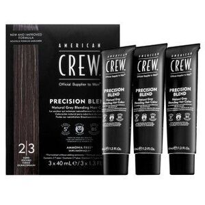 American Crew Precision Blend Natural Gray Coverage hajfesték férfiaknak Dark 3 x 40 ml kép
