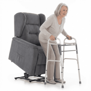 COMFORT+ dönthető masszázsfotel, antracit szövet kép