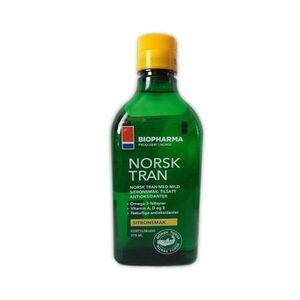 Norvég halolaj természetes citromízzel – Norsk Tran – Biopharma – 375 ml Kötet: 375 ml kép