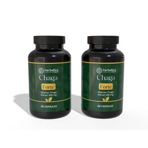 Kedvezményes szett: 2 x szibériai chaga FORTE – 60 vegán kapszula (600 mg/kapszula) – Herbatica kép