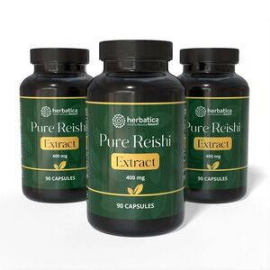 Kedvezményes szett: 3× Reishi Extract 30% poliszachariddal – 90 kapszula – Herbatica kép