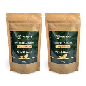 Kedvezményes szett: 2x Prémium szibériai chaga 100% por - 100 g - Herbatica kép