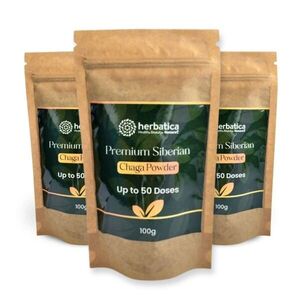 Kedvezményes szett: 3x Prémium szibériai chaga 100% por - 100 g - Herbatica kép