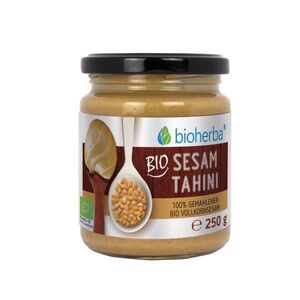 100% bio szezám tahini őrölt bio teljes kiőrlésű szezámból – 250 g – Bioherba kép