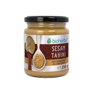 100% szezámos tahini őrölt teljes kiőrlésű szezámból – 250 g – Bioherba kép