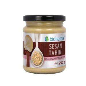 100% szezámos tahini őrölt hántolt szezámmagból – 250 g – Bioherba kép