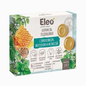 ELEO cukorkák propolisszal, mentollal és citromfűvel – 6 db / 19 g kép