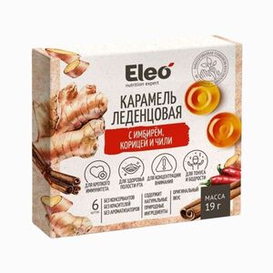 ELEO karamellcukorkák gyömbérrel, fahéjjal és chilivel – 6 db / 19 g kép