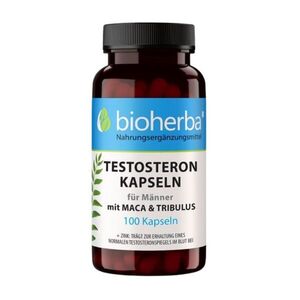 Tesztoszteron kapszula férfiaknak macával és tribulusszal - 100 kapszula - Bioherba kép
