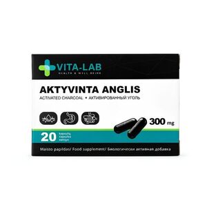 Aktív szén 300 mg – 20 kapszula – VITA-LAB kép