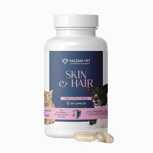 SKIN & HAIR - az egészséges bőr és fényes szőrzet támogatása kutyák és macskák számára 60 kapszula - Valsam Vet kép