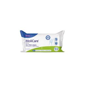 Fekvőbeteg nedves mosdató-, törlőkendő 3in1, Molicare Skin 20x30cm, 30db kép
