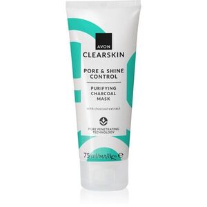 Avon Clearskin Pore & Shine Control tisztító maszk aktív szénnel 75 ml kép