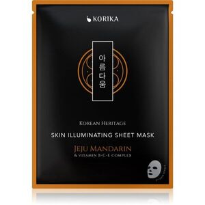 KORIKA Korean Heritage Jeju Mandarin & Vitamin B-C-E Complex Skin Illuminating Sheet Mask fehérítő gézmaszk 25 g kép