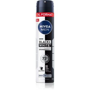 Nivea Men Black & White Invisible Original izzadásgátló spray uraknak 200 ml kép