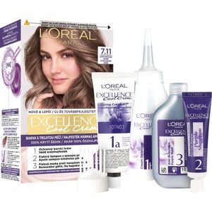 L’Oréal Paris Excellence Cool Creme hajfesték árnyalat 7.11 Ultra Ash Blond 1 db kép