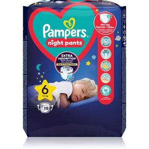 Pampers Night Pants Size 6 eldobható nadrágpelenkák éjszakára 13+ kg 19 db kép