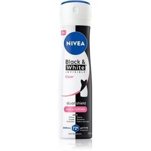 Nivea Invisible Black & White Clear izzadásgátló spray -ben hölgyeknek 150 ml kép