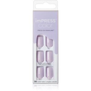 KISS imPRESS Color Short műköröm öntapadós Picture Purplect 30 db kép