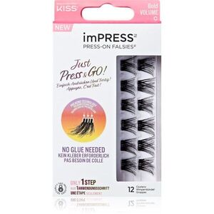 KISS imPRESS Just Press & GO ! Csomómentes elválasztott szempillák Bold Volume C 12 db kép