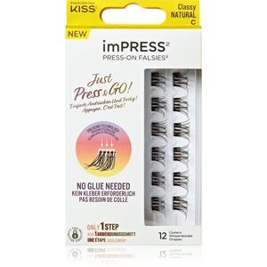 KISS imPRESS Just Press & GO ! Csomómentes elválasztott szempillák Classy Natural 12 db kép