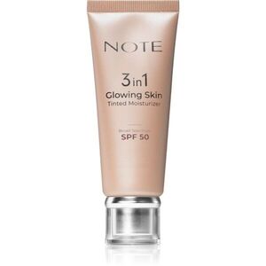 Note Cosmetique 3 in 1 Glowing Skin tónusegyesítő hidratáló krém az élénk bőrért SPF 50 30 ml kép