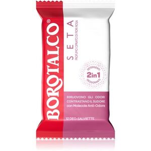 Borotalco Soft Talc & Pink Flower Deo Wipes frissítő nedves törlőkendők lábakra, testre és hónaljra 12 db kép