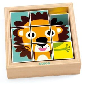 DJECO Wooden Block Puzzle Animals interaktív formaberakó játék 2y+ 1 db kép
