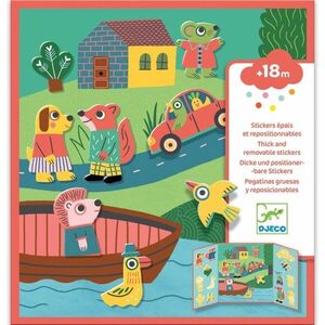 DJECO Thick Removable Stickers Animals matricák 12m+ 1 db kép