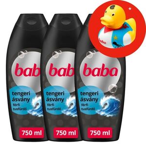 Baba férfi Tusfürdő Tengeri ásvány 3x750ml + Ajándék Gumikacsa kép