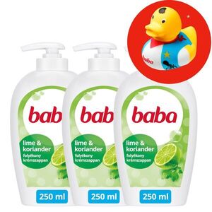 Baba Folyékony Szappan Antibakteriális Lime 3x250ml + Ajándék Gumikacsa kép
