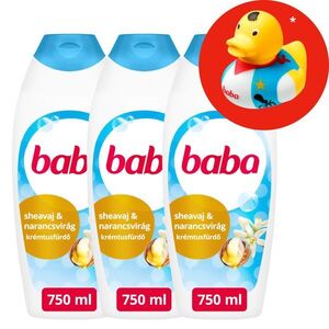 Baba Tusfürdő Sheavaj&Narancsvirág 3x750ml + Ajándék Gumikacsa kép