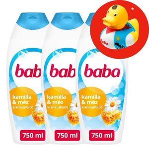 Baba Tusfürdő Kamilla és Méz 3x750ml + Ajándék Gumikacsa kép