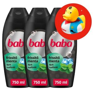 Baba Férfi Tusfürdő Menta 3x750ml + Ajándék Gumikacsa kép