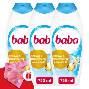 Baba Tusfürdő Sheavaj&Narancsvirág 3x750ml + Ajándék Baba Hajturbán kép