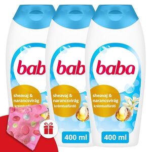 Baba Tusfürdő Sheavaj&Narancsvirág 3x400ml + Ajándék Baba Hajturbán kép