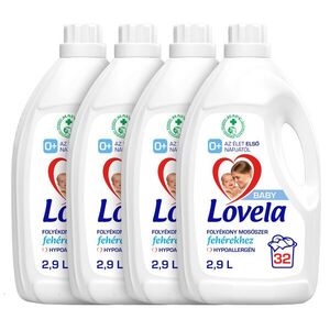 Lovela Baby Hipoallergén folyékony Mosószer fehér ruhákhoz 4x2, 9L... kép