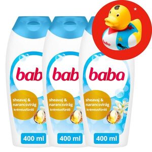 Baba Tusfürdő Sheavaj&Narancsvirág 3x400ml + Ajándék Gumikacsa kép