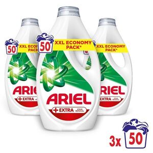 Ariel + Extra folteltávolító hatású folyékony Mosószer 3x2, 25L -... kép